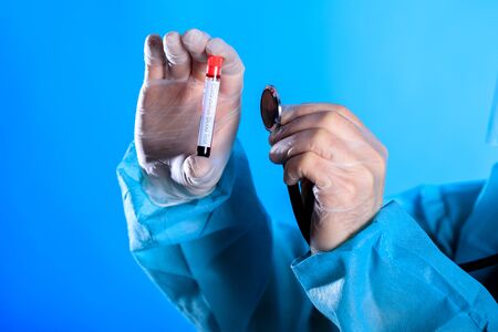 Coronavirus vaccine discovery conceptの写真素材
