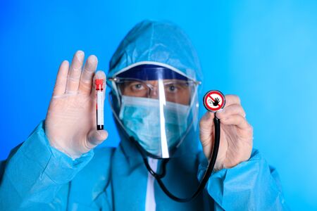 Coronavirus vaccine discovery conceptの写真素材