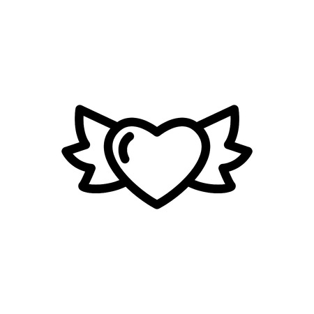 love, vector line icon, logo , symbol , mobile app , sign, illustration on backgroundのイラスト素材