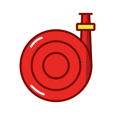 Hose, firefighter concept vector thin line icon. Hose, symbol, sign, illustration on isolated background.のイラスト素材