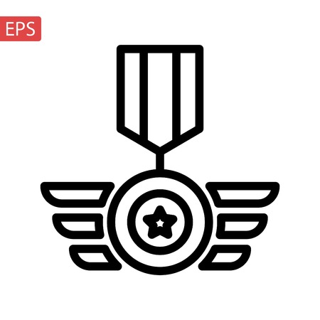 Medal Icon in trendy flat style isolated on white background.のイラスト素材