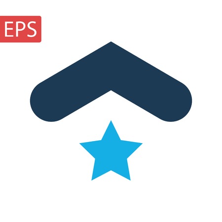 Epaulets army arrow icon flat vector illustration.のイラスト素材