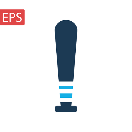 Baseball bat icon flat vector illustration.のイラスト素材