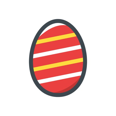Vector linear design Easter greetings elements on white background. Typography icon for Happy Easter card, banners or posters and other . Spring holidays design elementsのイラスト素材