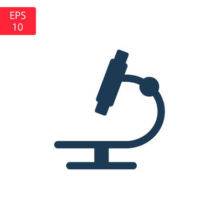Microscope vector icon Lab simple isolated symbol.のイラスト素材