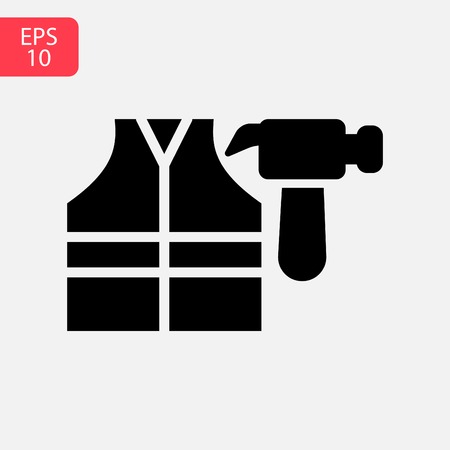Hammer and wrench vector iconのイラスト素材