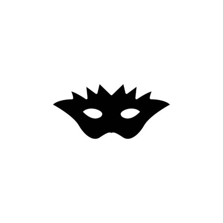Carnival mask glyph icon, thin line vector sign, linear style pictogram isolated on white. Masquerade symbol, logo illustration. Editable stroke on white backgroundのイラスト素材