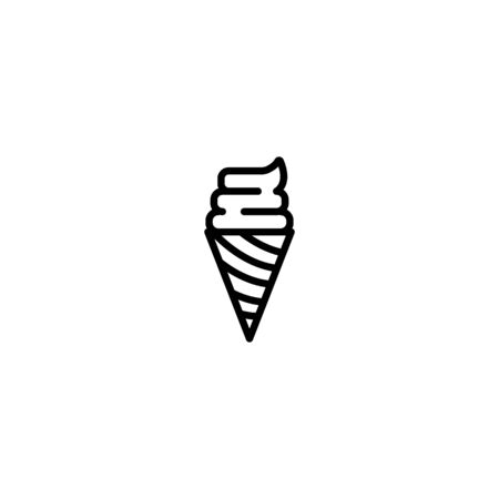 ice cream line icon vector illustrator graphic design thin line icon on white background good for Sale and Promotionのイラスト素材