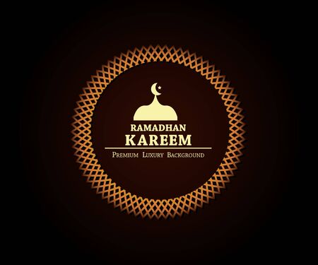 Luxury background ramadan with a combination glowing golden vector illustrator graphic design with shining golden halftone pattern good for celebrationのイラスト素材