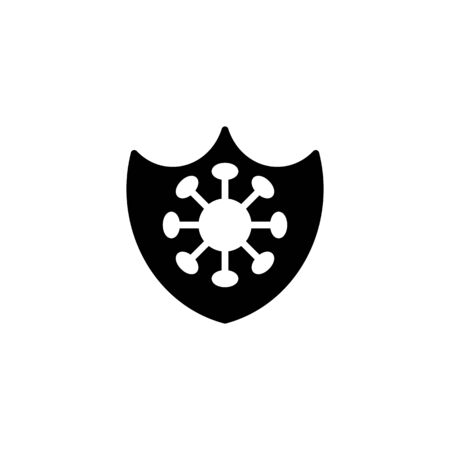 icon protect from Corona Virus Sign Icon. Pneumonia. COVID-19 NCOV-2019 Corona Virus Abbreviation. Bacteria Scheme. Vector Illustration graphic design on white background good for informationのイラスト素材