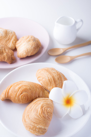 Curry puffs are a very popular snack item to have been adapted from Amphoe Muak Lek, Saraburi province in central Thailand.の写真素材