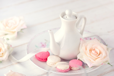 macarons or macaroons dessert sweet beautiful to eat.の写真素材