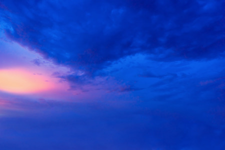 Beautiful blue sky with cloud formation background.