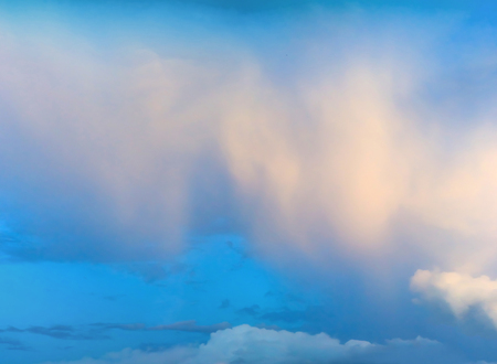 Beautiful blue sky with cloud formation background.