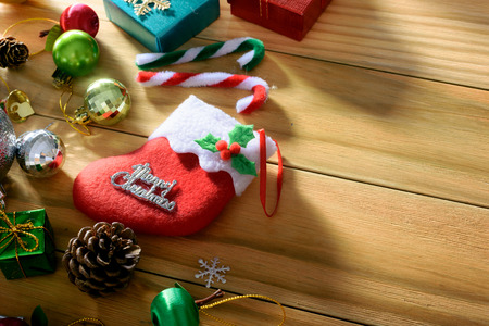 merry christmas and happy new year concept and other decorationの写真素材