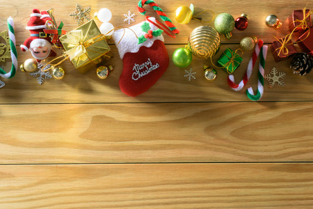 merry christmas and happy new year concept and other decoration