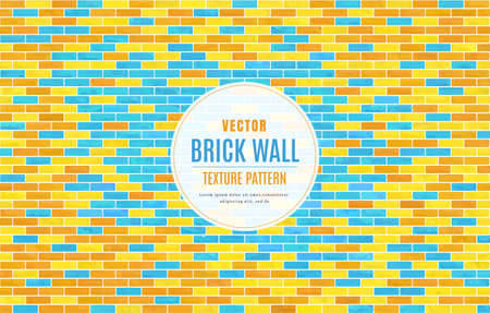 Colorful block brick wall pattern texture background.のイラスト素材