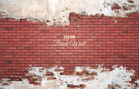 Beautiful brown block brick wall pattern texture background.のイラスト素材
