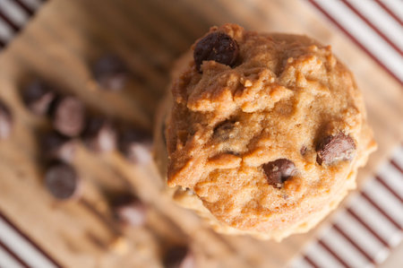 chocolate chip cookiesの写真素材