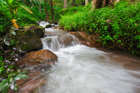 waterfall in deep forest of Thailandの写真素材