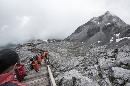 Jade Dragon snow mountain Lijiang city, Yunnan Chinaのeditorial素材