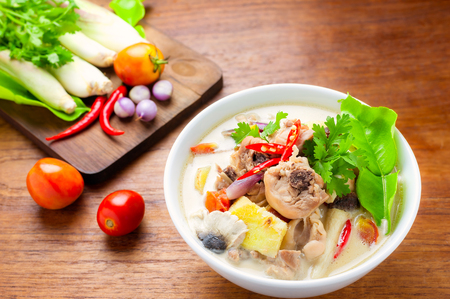 Chicken Coconut Soup(Tum Kha Kai Thai Food)の写真素材
