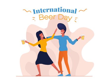 International Beer day illustration eps fileのイラスト素材