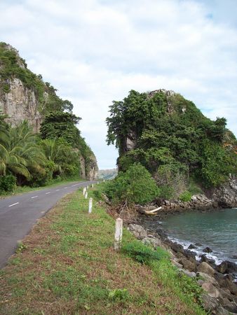 road to the seaの写真素材