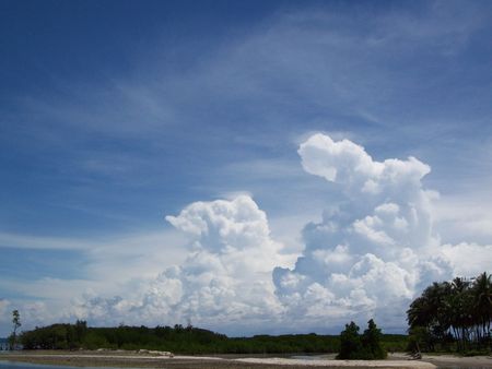 white cloudsの写真素材