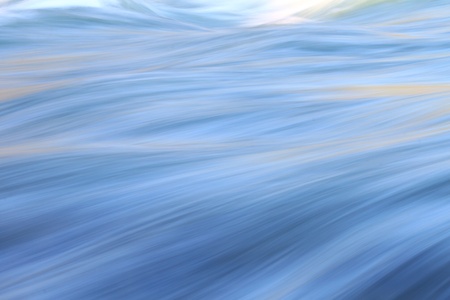 Vivid blue colors reflect off LeHardys Rapids of the Yellowstone Riverの写真素材