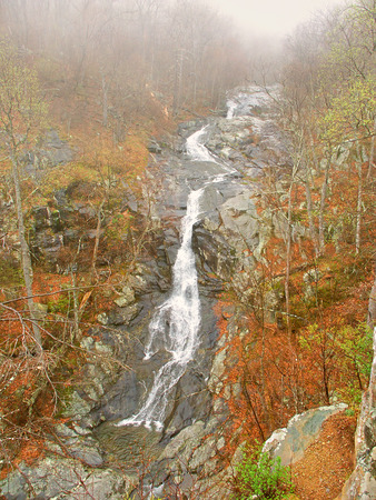 Upper Whiteoak Falls in Shenandoah National Parkの写真素材