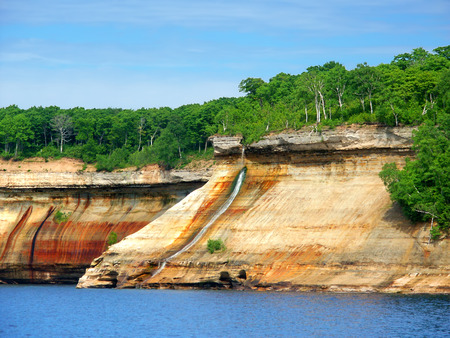 Pictured Rocks Miners Falls Michiganの写真素材