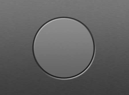 An interesting illustration of a clean metal surface with a button with a copy spaceの写真素材