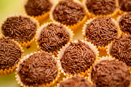 A high angle closeup shot of tasty looking similar cookiesの写真素材