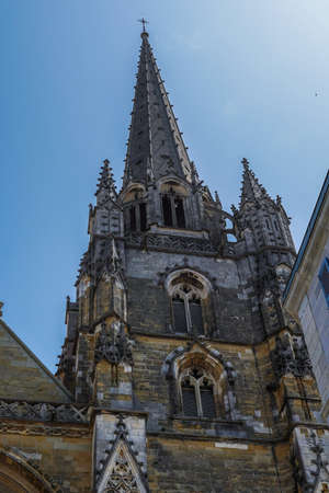 Bayonne. Historical city  in France with buildings in the Nive River.の写真素材