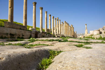 A breathtaking view of Nympheum Jerash in Jordan