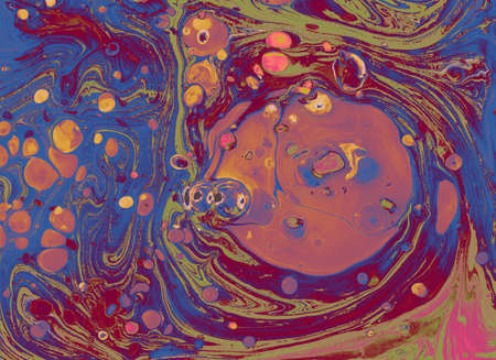 A beautiful oily painting with mixed colors - perfect for abstract art concepts