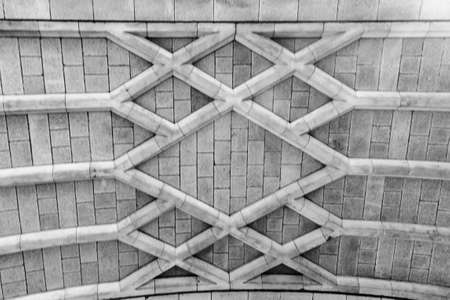 A decorative wood paneling textureの写真素材