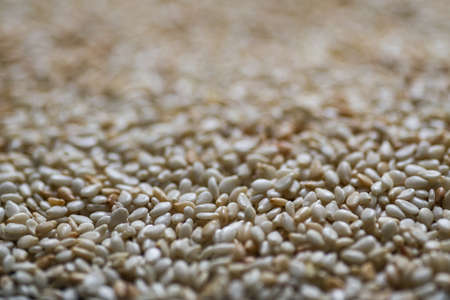A high angle shot of sesame seeds bunch
