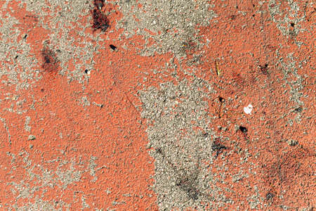 A closeup shot of an old weathered rusty surface with grungeの写真素材