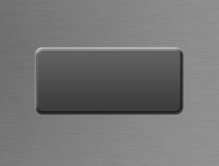 An interesting illustration of a clean metal surface with a button with a copy spaceの写真素材