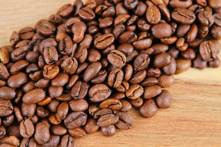 A closeup shot of whole coffee beans