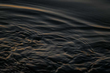 A closeup of ripples in the waterの写真素材