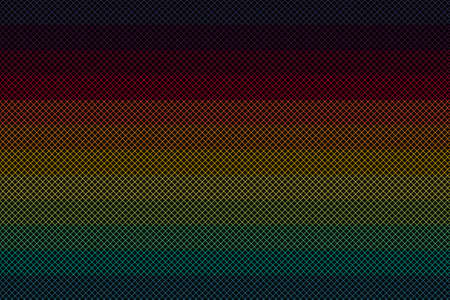 A 3d rendering of colorful x-shaped patterns on a black backgroundの写真素材