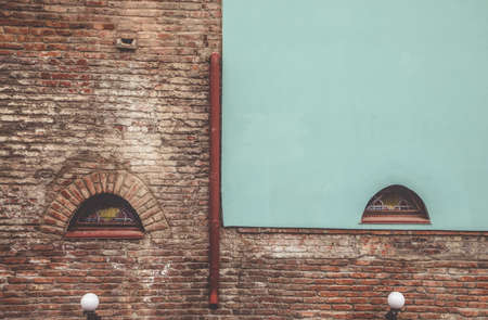 An old wall with interesting architectureの写真素材