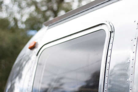 A closeup shot of a metal window