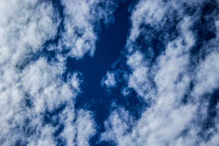 A low angle shot of the stratus clouds in the skyの写真素材