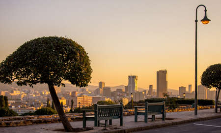 A beautiful background picture of Pretoria cityscape at sunset in South Africa