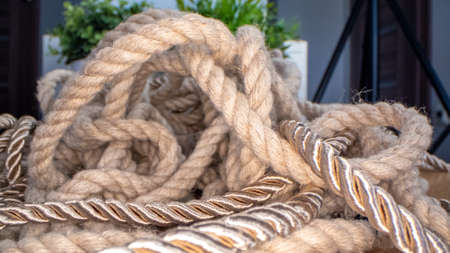 A bunch of cotton and silk ropes