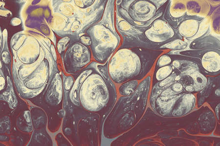An illustration of an abstract background with colorful paint splashes - contemporary art